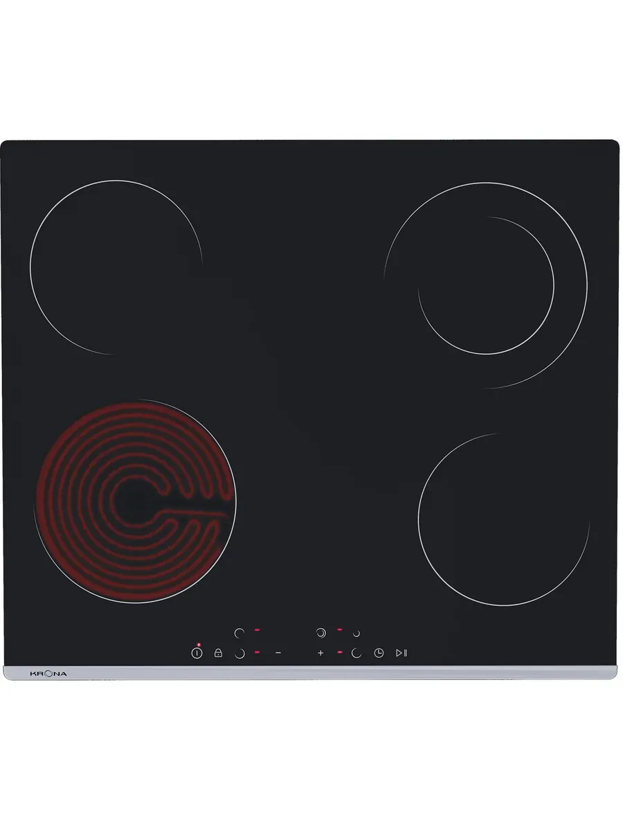 1 Варочная панель Krona Luna черный/нержавеющая сталь — изображение 1