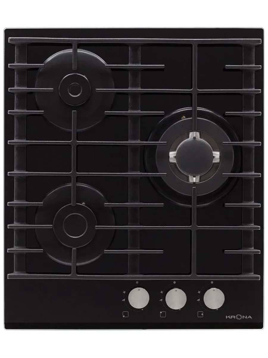 1 Газовая варочная поверхность Krona HAGEL 45 BL W черный — изображение 1