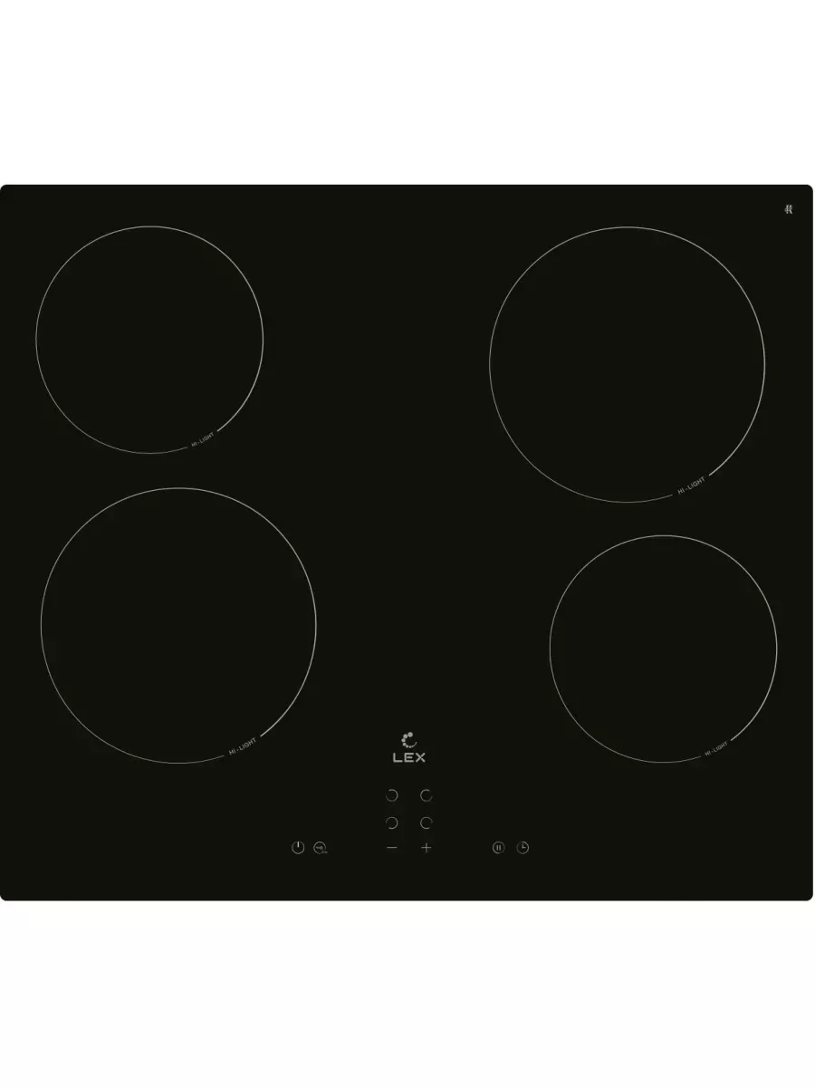 1 Электрическая варочная панель LEX EVH 640A BL Hi-Light, независимая, черный — изображение 1