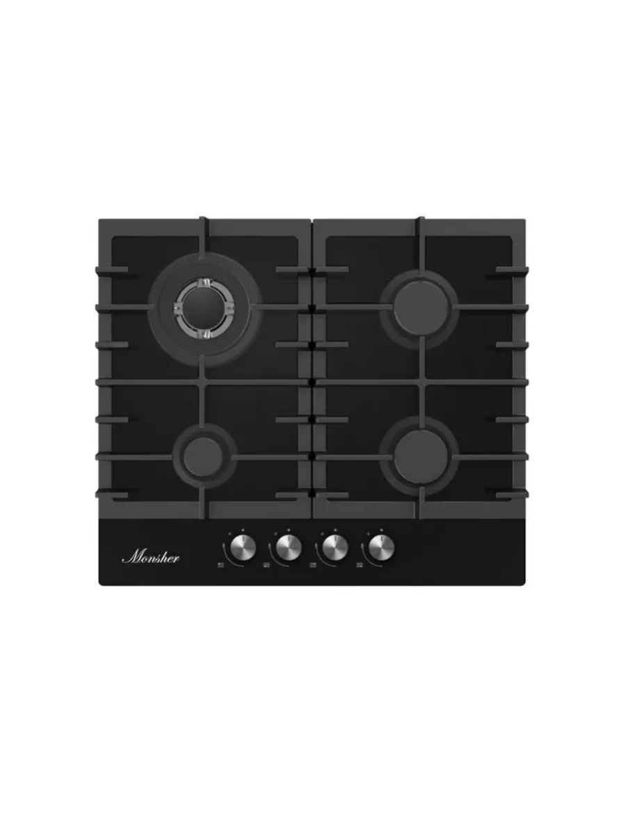 1 Газовая варочная панель встраиваемая Monsher MKFG 60 G-GFT черный — изображение 1