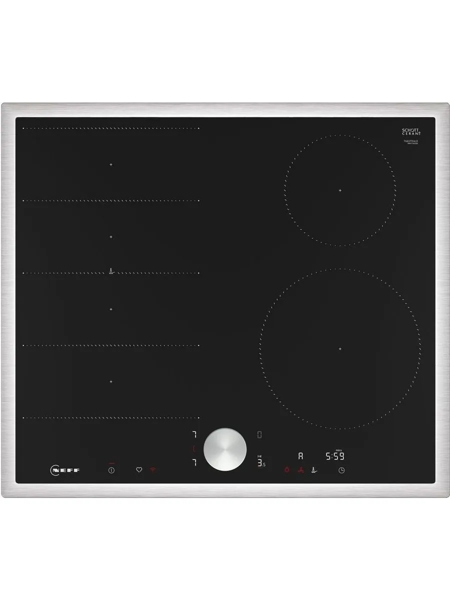 1 Индукционная варочная панель Neff T66STE4L0 черный/нержавеющая сталь — изображение 1