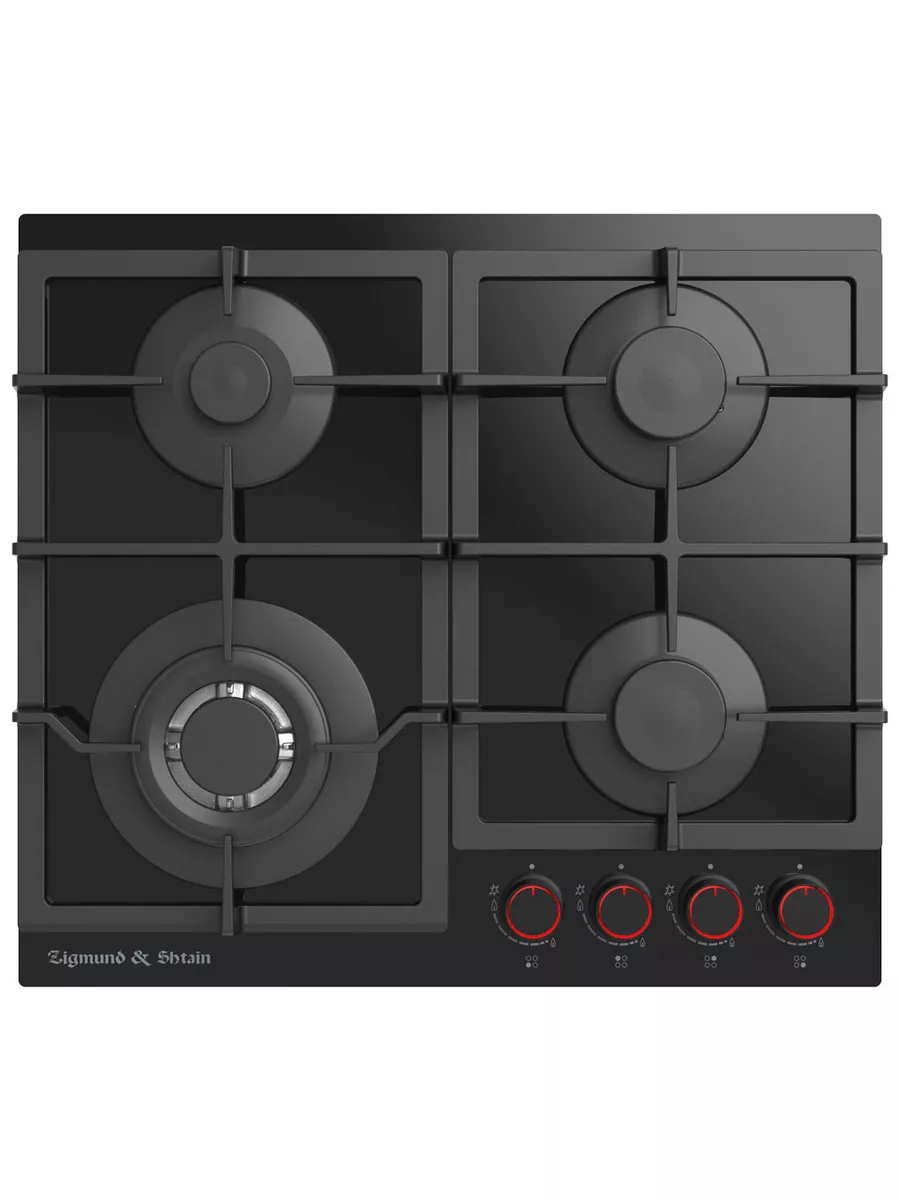1 Газовая варочная панель Zigmund & Shtain MN 199.61 B независимая, черный — изображение 1