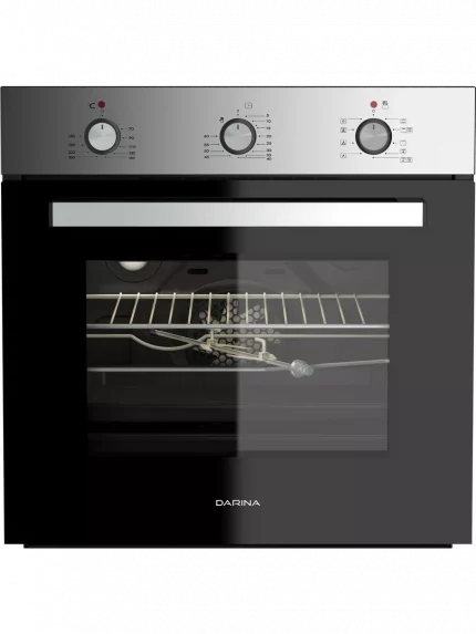 Духовой шкаф электрический Darina 0U5 BDE 112 705 X нержавеющая сталь/стекло черное, встраиваемый