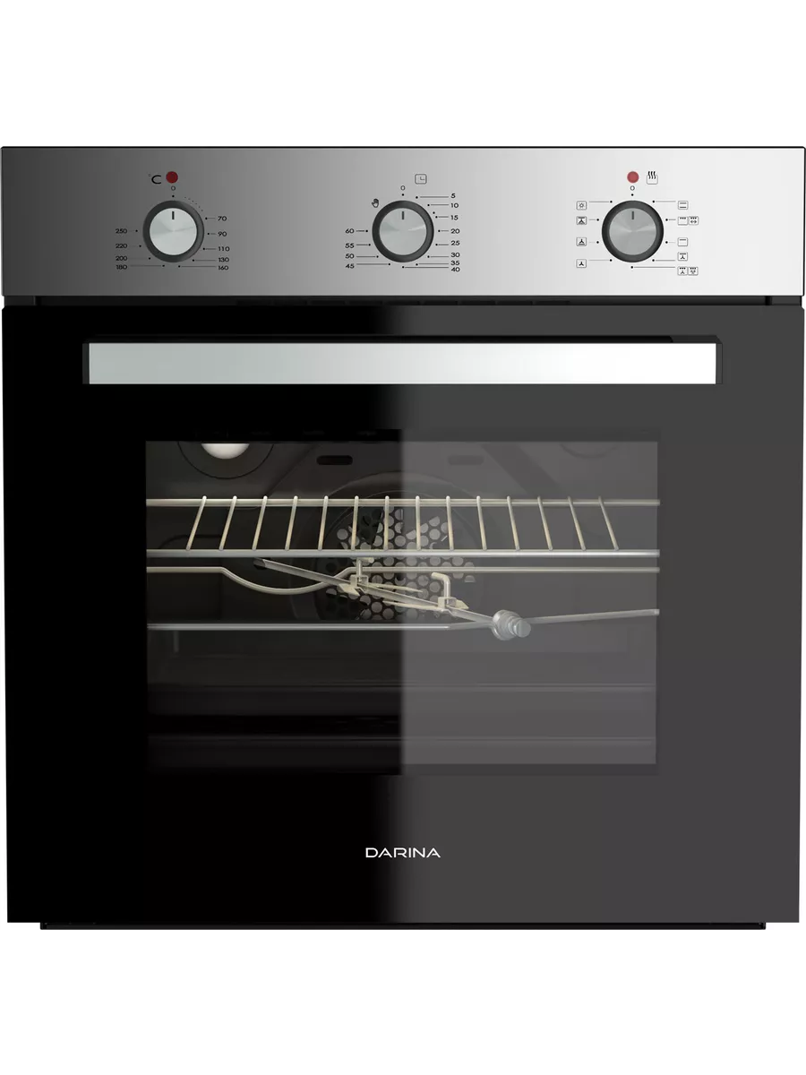 1 Духовой шкаф электрический Darina 0U5 BDE 112 705 X нержавеющая сталь/стекло черное, встраиваемый — изображение 1