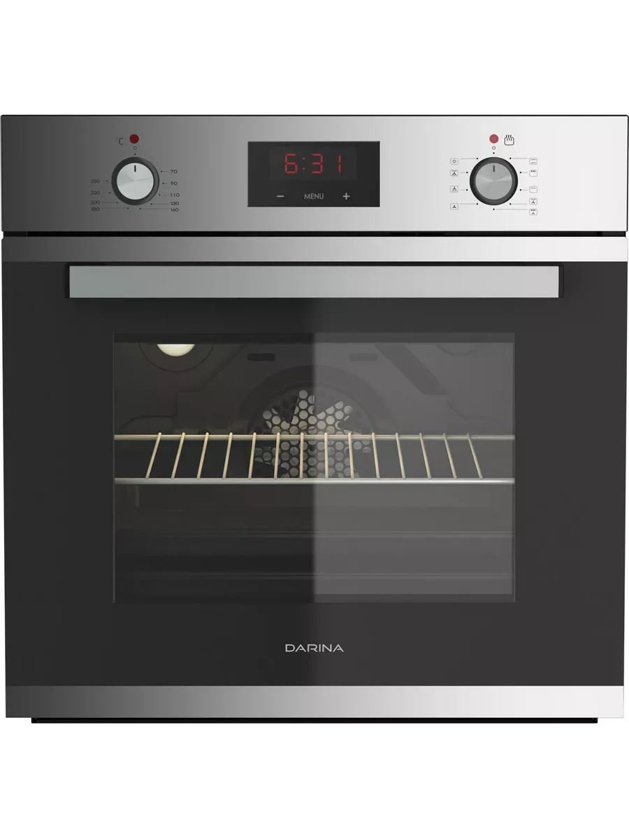 1 Духовой шкаф электрический Darina 1U5 BDE 112 708 X5 серебристый, встраиваемый — изображение 1