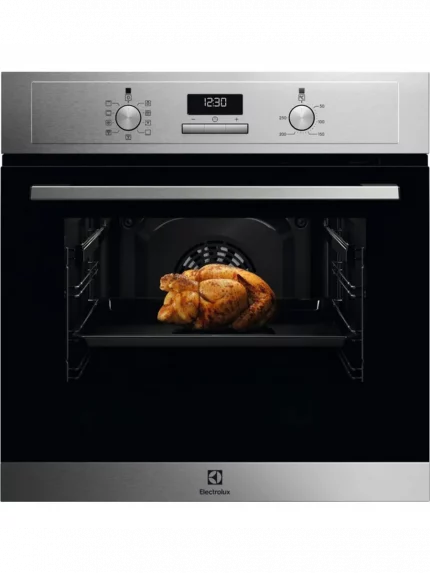 Встраиваемый духовой шкаф Electrolux EOF3H50BX 60 см, 72 л, 8 режимов, 59.4x59.5x56.9 см, очистка паром, нер. сталь