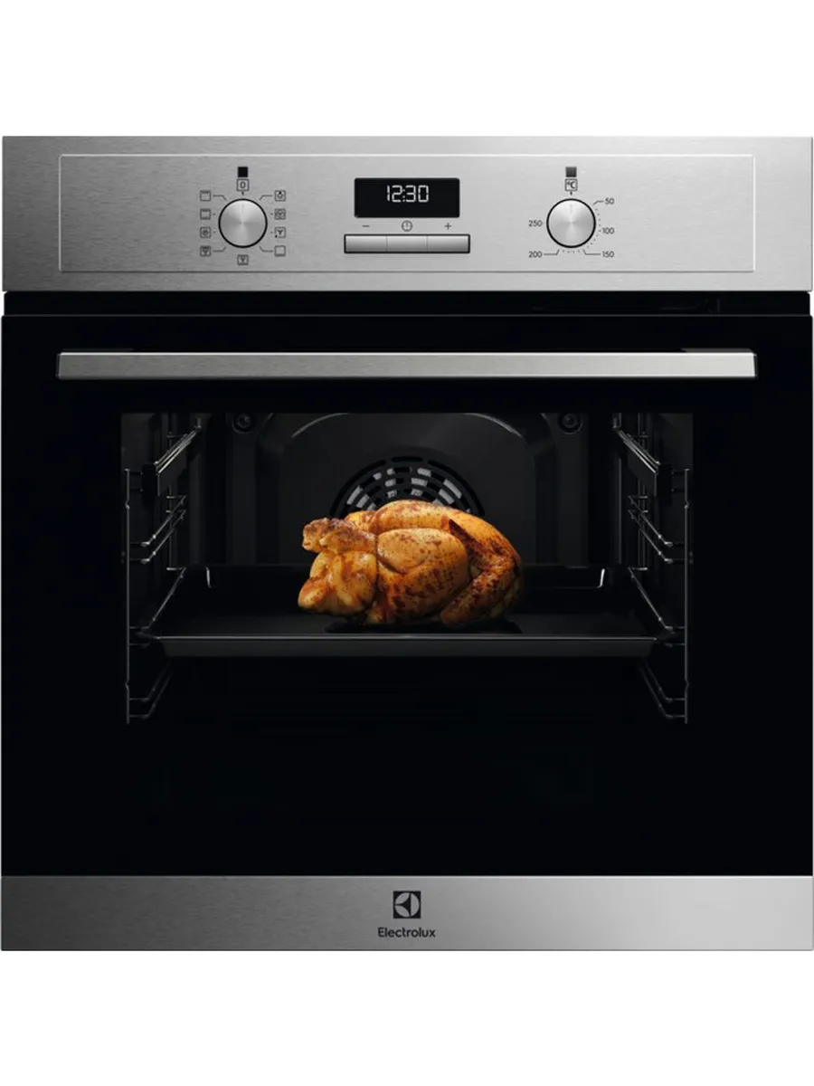 1 Встраиваемый духовой шкаф Electrolux EOF3H50BX 60 см, 72 л, 8 режимов, 59.4x59.5x56.9 см, очистка паром, нер. сталь — изображение 1