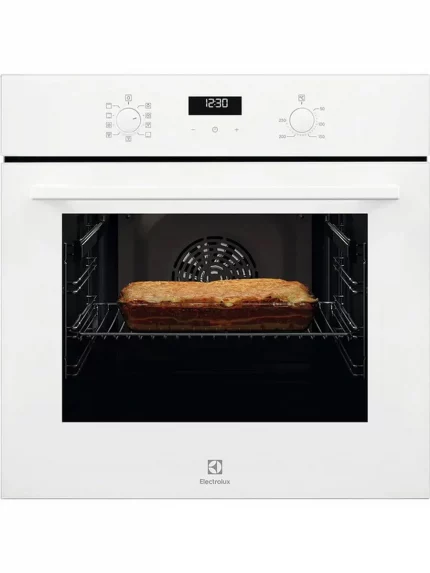 Встраиваемый духовой шкаф Electrolux EOF5F50BV, Электрический духовой шкаф с конвекцией, приготовление на пару, объем 65 л, 8 режимов, очистка каталитическая, 2 стекла в дверце, направляющие проволочные + телескопические (1 уровень)белый