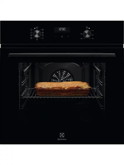 Встраиваемый духовой шкаф Electrolux EOF5H50BZ, Духовой шкаф электрический с конвекцией, приготовление на пару, объем 65 л, 8 режимов, очистка каталитическая, 2 стекла в дверце, направляющие проволочные, черный