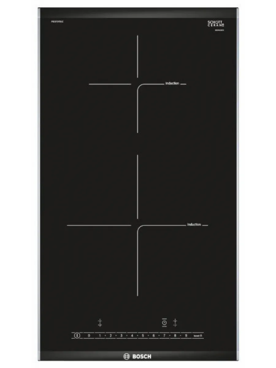 1 Индукционная варочная панель Bosch PIB375FB1E / Домино, 30 см, индукция, скошенный край — изображение 1