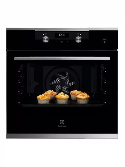 Духовой шкаф электрический Electrolux с конвекцией, приготовление на пару, объем 72 л, 10 режимов, автопрограммы, очистка пиролитическая, 3 стекла в дверце, направляющие проволочные + телескопические (1 уровень)