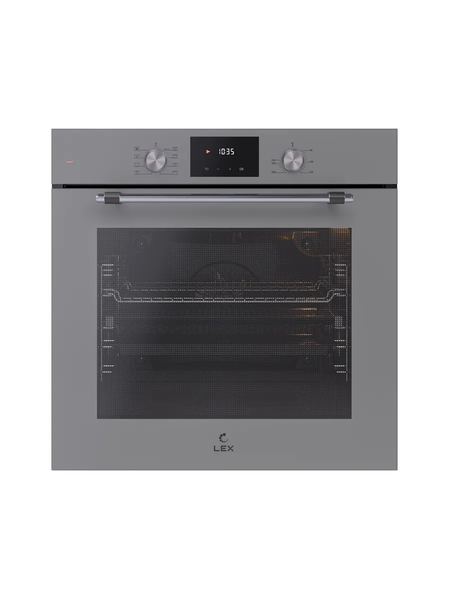 1 Духовой шкаф электрический LEX EDP 680 GR MAX, встраиваемый, серый — изображение 1