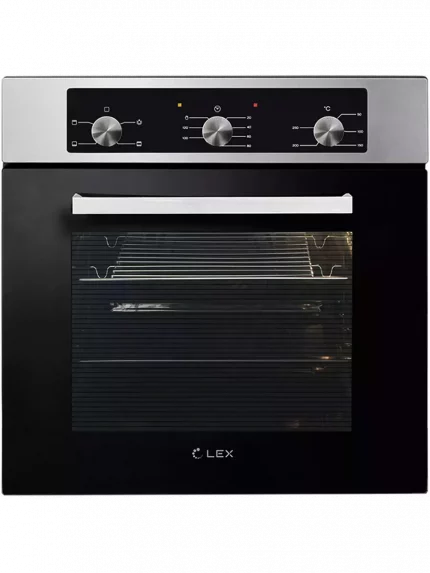 Духовой шкаф электрический встраиваемый LEX EDM 042 IX нержавеющая сталь/черный