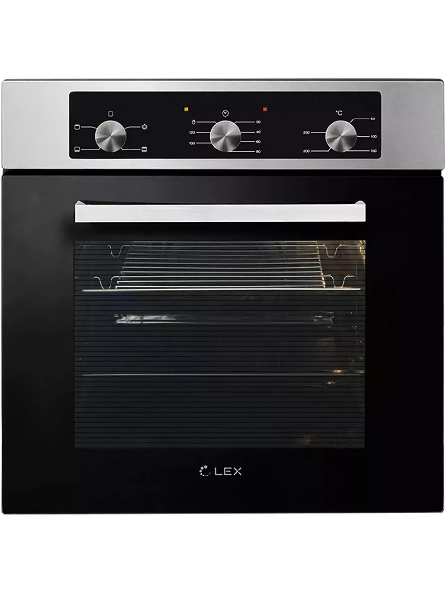 1 Духовой шкаф электрический встраиваемый LEX EDM 042 IX нержавеющая сталь/черный — изображение 1