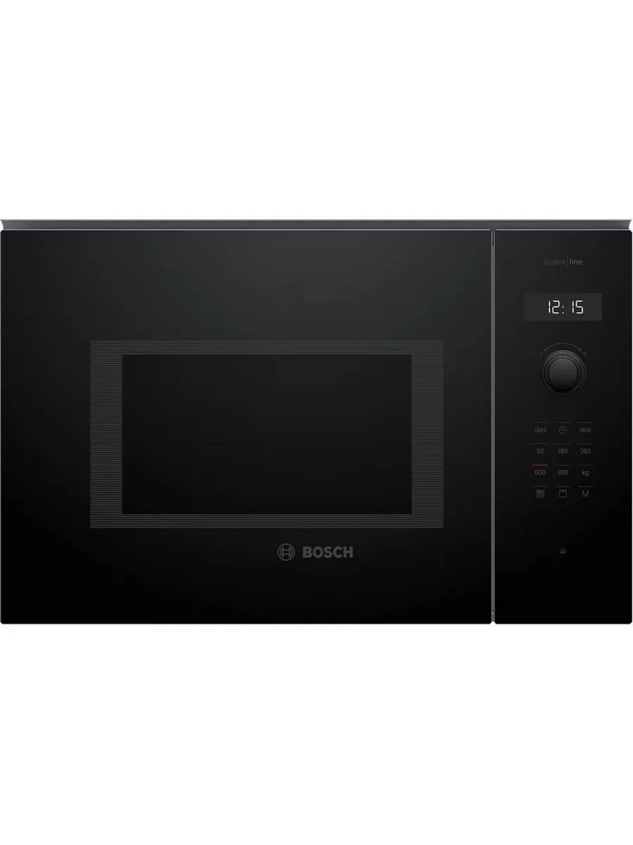 1 Микроволновая печь встраиваемая Bosch BEL454MB1F 6 Series, 900Вт,LED-display,AutoPilot 8, 25 л, гриль, черный, 382x594x388 мм — изображение 1