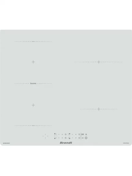 Индукционная варочная панель Brandt, 4 варочных зоны, 14 уровней мощности, индикация остаточного тепла, таймер, Ultraboost, белый