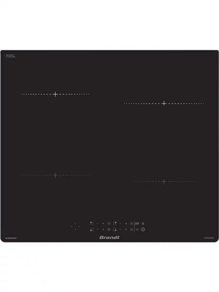 Индукционная варочная панель Brandt, 4 варочных зоны, 14 уровней мощности, индикация остаточного тепла, таймер, Ultraboost, черный