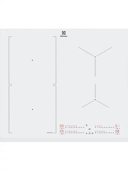 Индукционная варочная панель Electrolux CIS62450FW на 4 конфорки, сенсорный слайдер DirectAccess, SenseCookBoil,Stop&Go, PowerBoost и Bridge, мощность: 7.8-11.7 кВт, независимая установка, размеры (ШхГ): 59x52 см,белый