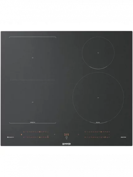 Варочная панель Gorenje, 60 см, индукция, 4 зоны нагрева, слайдерное управление, таймер, функция Bridge, функция PowerBoost, автопрограммы, автоопределение посуды, StableHeat, Wi-Fi, защита от детей, черный