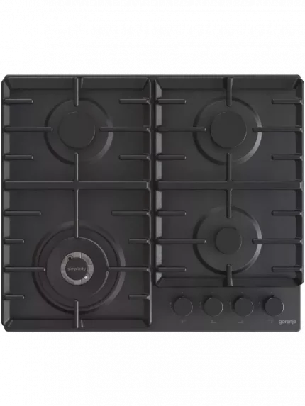 Газовая варочная панель Gorenje GW642SYB, 4 конфорки, эмалированная сталь, черный