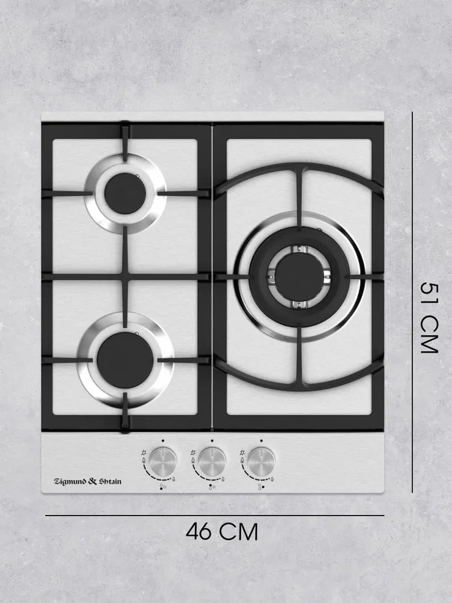 10 Газовая варочная панель Zigmund & Shtain G 14.4 S независимая, нержавеющая сталь — изображение 1