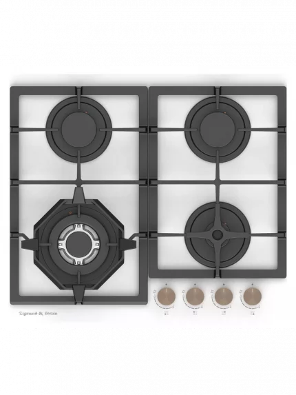 Газовая варочная панель Zigmund & Shtain M 26.6 W независимая, белый