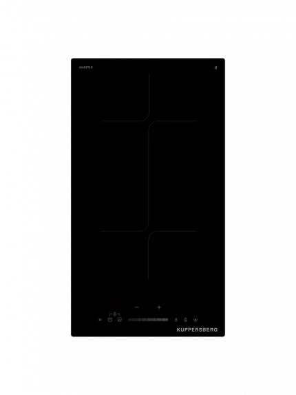 Индукционная варочная панель Kuppersberg ICI 316, 30 см, индукция, High-Tech, inverter, прямой край, 9 уровней мощности, бустер, Stop and Go, Flexi-zone, автоматическое отключение, таймер, индикатор остаточного тепла, сенсорное/слайдерное управление, черный