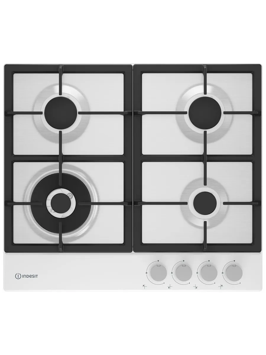 2 Газовая варочная панель Indesit THPM 642 WS/WH/I, независимая, белый — изображение 1