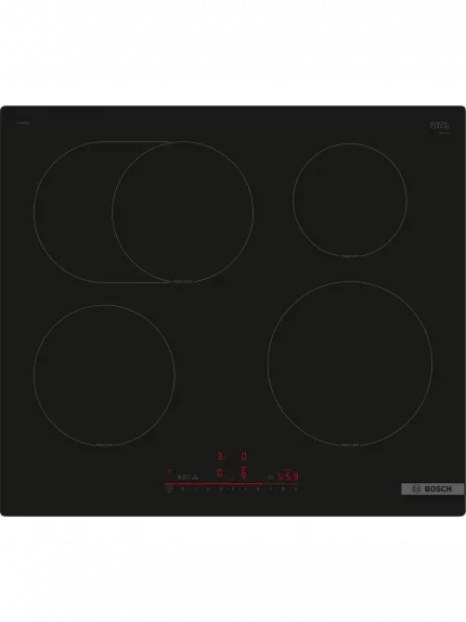 Индукционная варочная панель Bosch PIF61RHB1E 60 см, индукция, скошенные края, сенсорное управление, черный