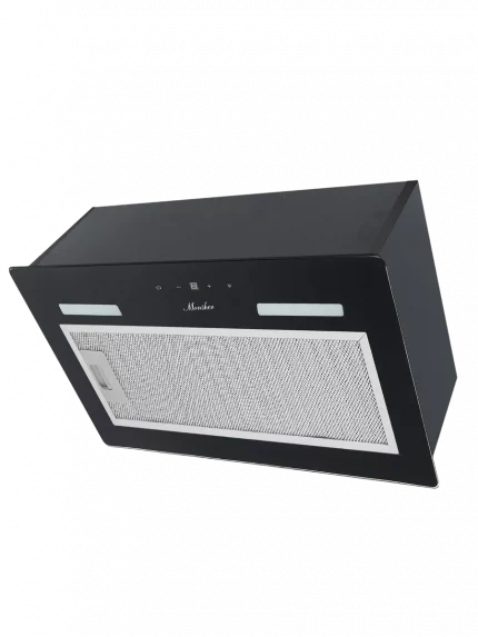 Встраиваемая вытяжка Monsher MASSY 60 Noir, 52 см, сенсорное управление, 3 скорости, 650 м3/ч, LED освещение, таймер,  черный