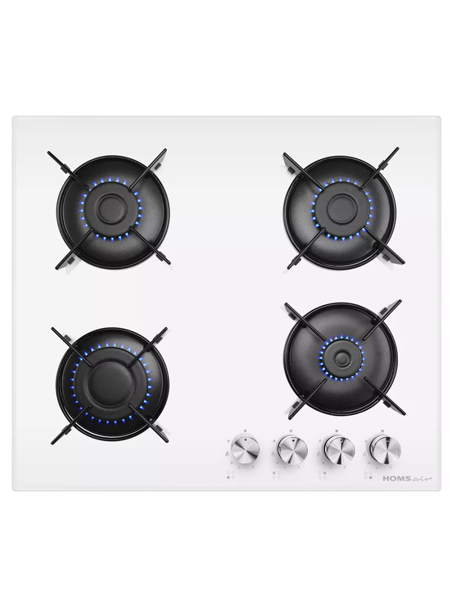 6 Газовая варочная панель HOMSair HGG641EWH независимая, белый — изображение 1