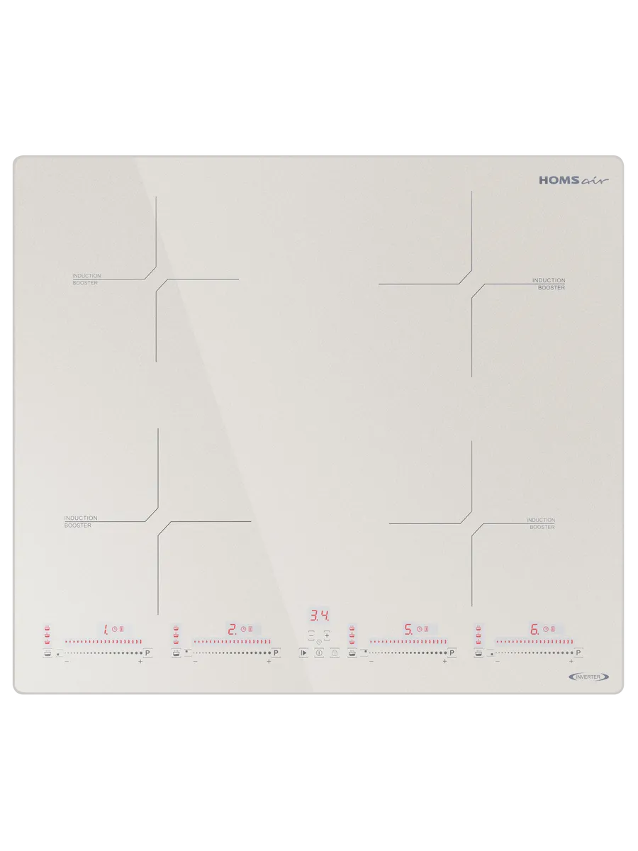 6 Индукционная варочная панель HOMSair HIC64SBG Inverter независимая, бежевый — изображение 1