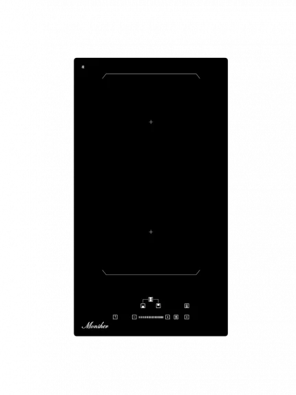 Индукционная варочная панель Monsher MHI 3011, индукция, инвертер, 30 см, 9 уровней мощности, бустер, Stop and Go, автоматическое отключение, таймер, индикатор остаточного тепла, сенсорное/слайдерное управление, черный