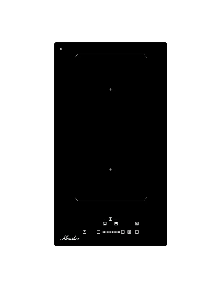6 Индукционная варочная панель Monsher MHI 3011, индукция, инвертер, 30 см, 9 уровней мощности, бустер, Stop and Go, автоматическое отключение, таймер, индикатор остаточного тепла, сенсорное/слайдерное управление, черный — изображение 1