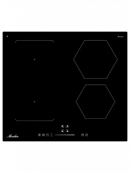 Индукционная варочная панель Monsher MHI 6016, индукция, инвертер, 60 см, 9 уровней мощности, бустер, Stop and Go, автоматическое отключение, таймер, индикатор остаточного тепла, сенсорное/слайдерное управление, черный