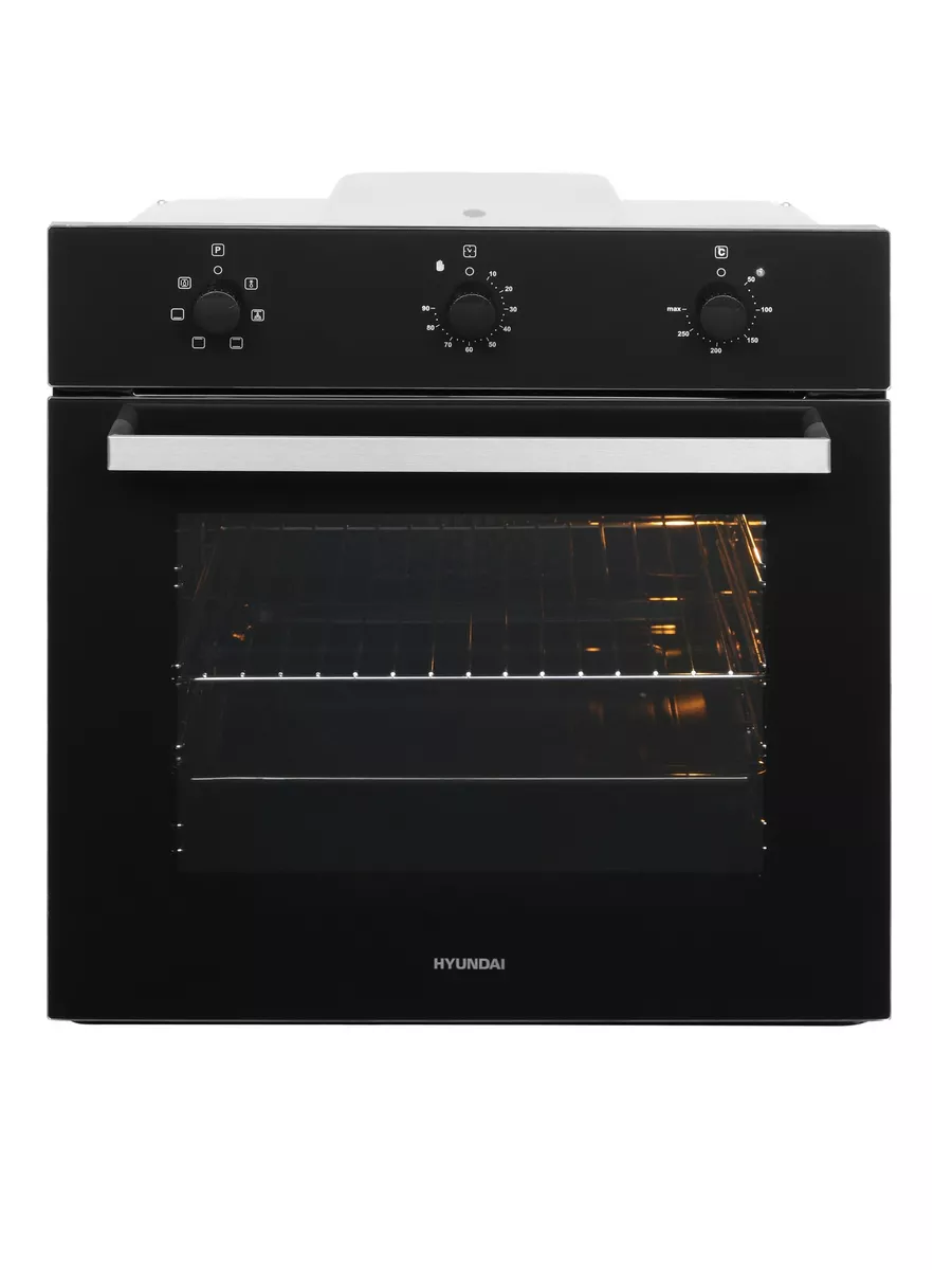 6 Духовой шкаф электрический Hyundai HEO 6631 BG черное стекло — изображение 1