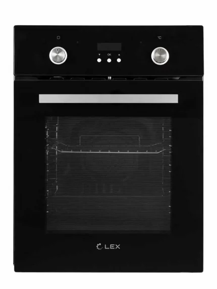 Духовой шкаф LEX EDP 4571 BLобъем 55л, LED таймер, 7 функций, встраиваемый