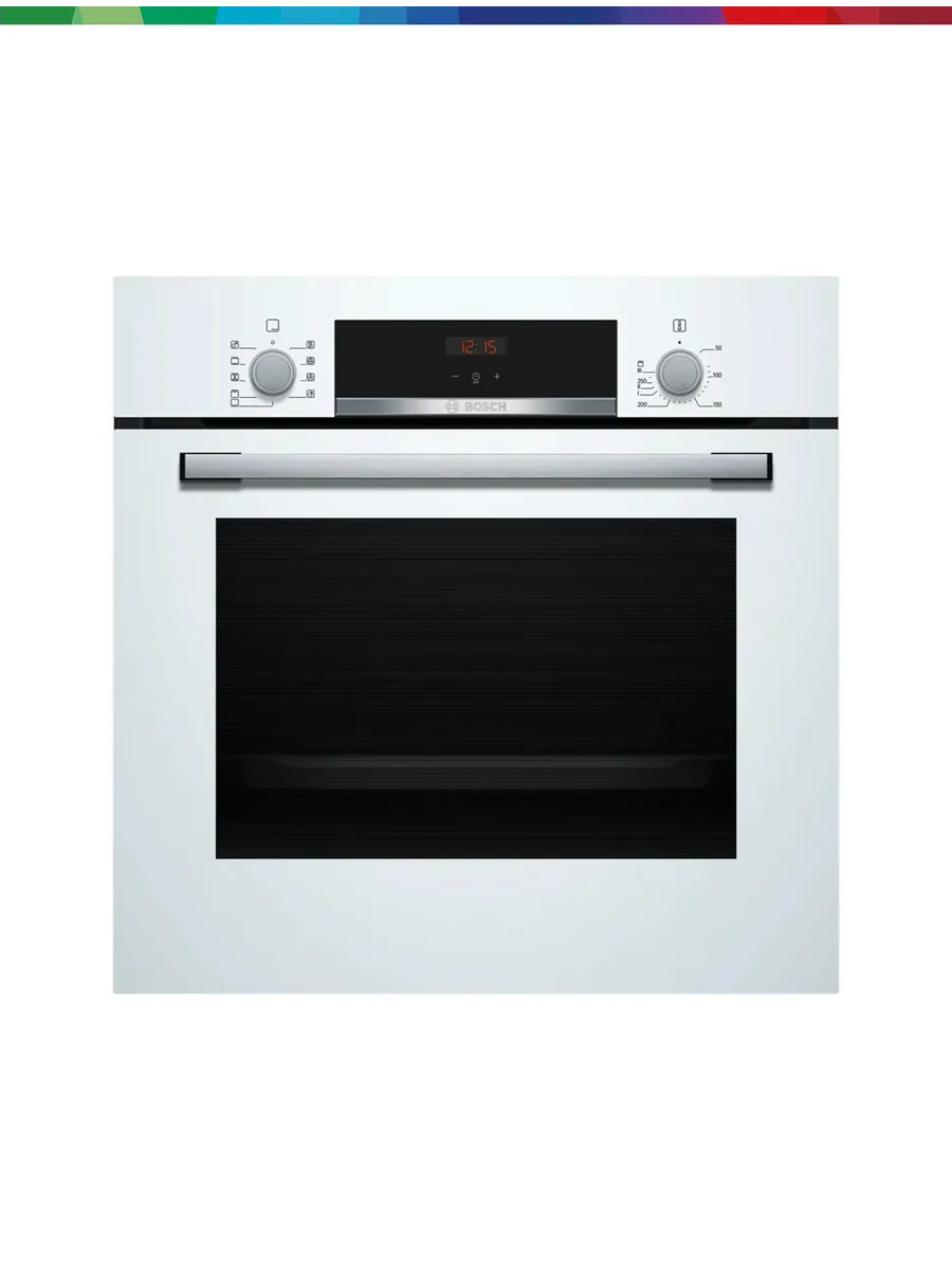 7 Духовой шкаф Bosch HBF534EW0Q Встраиваемый электрический духовой шкаф 60 x 60 cm белый, 66 л, Размеры прибора (мм) 595 x 594 x 548 мм — изображение 1