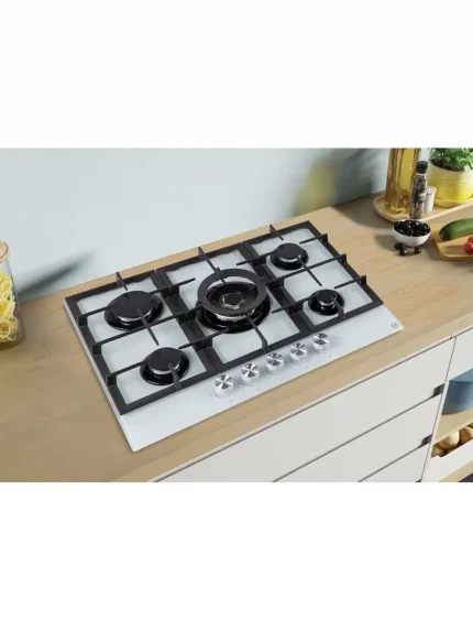 Газовая варочная панель MBS PG-801WH стекло белое