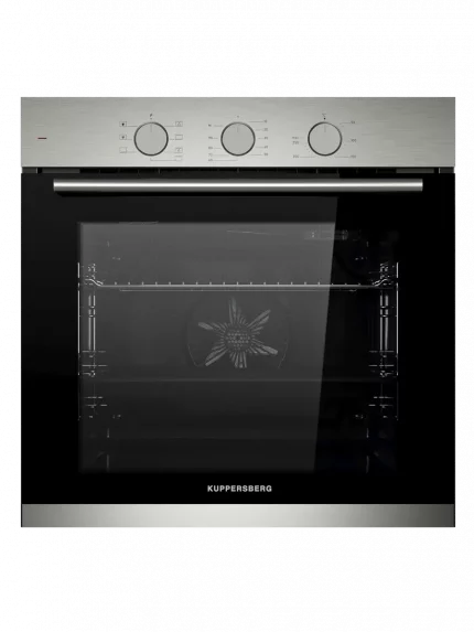 Духовой шкаф электрический Kuppersberg HF 603 BX 60 см, 80 л, High-Tech, 6 режимов, паровая очистка, черный + нерж. сталь