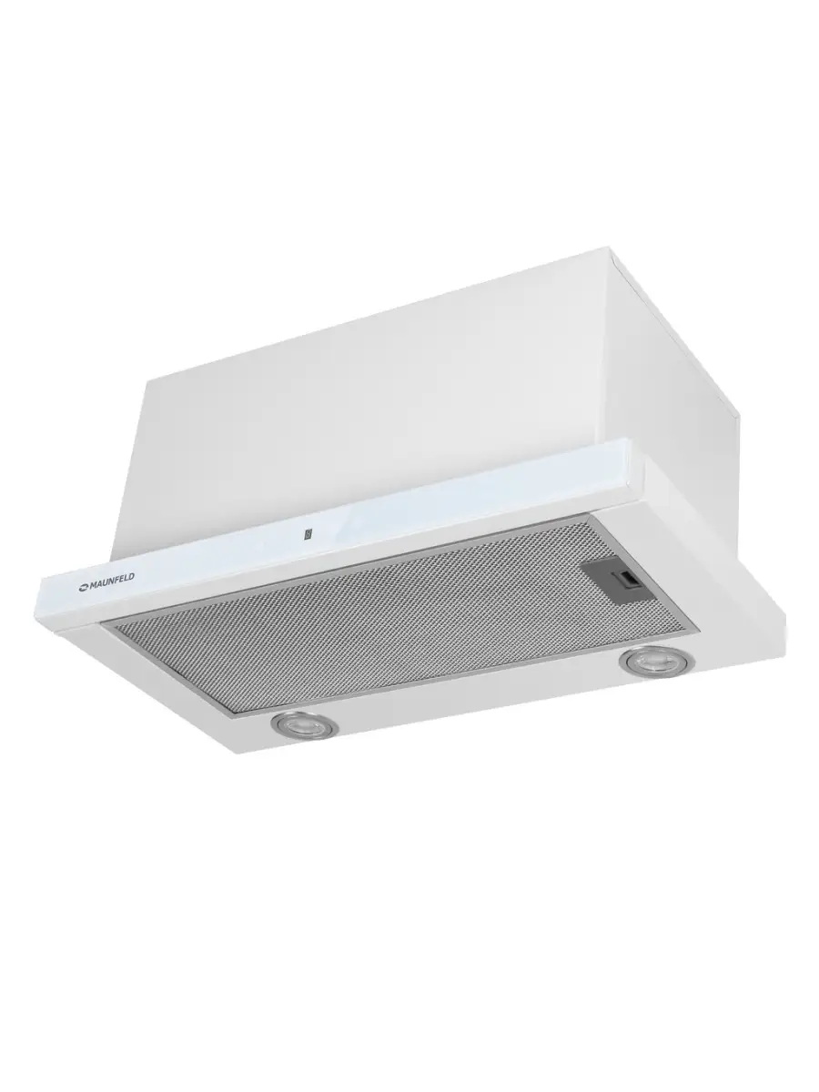 8 Вытяжка встраиваемая Maunfeld TS Touch Glass 50 белый, 50 см, 1000 куб. м/ч, 56 дБ — изображение 1