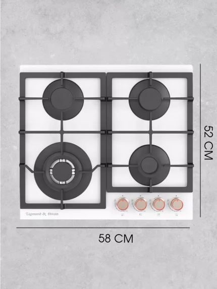 Газовая варочная панель Zigmund & Shtain MN 199.61 W независимая, белый