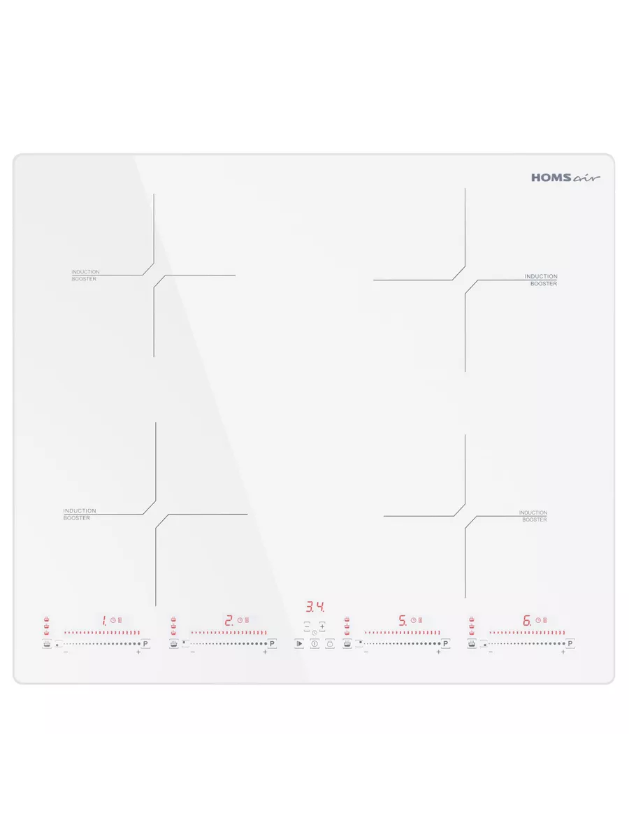 9 Индукционная варочная панель HOMSair HIC64SWH независимая, белый — изображение 1