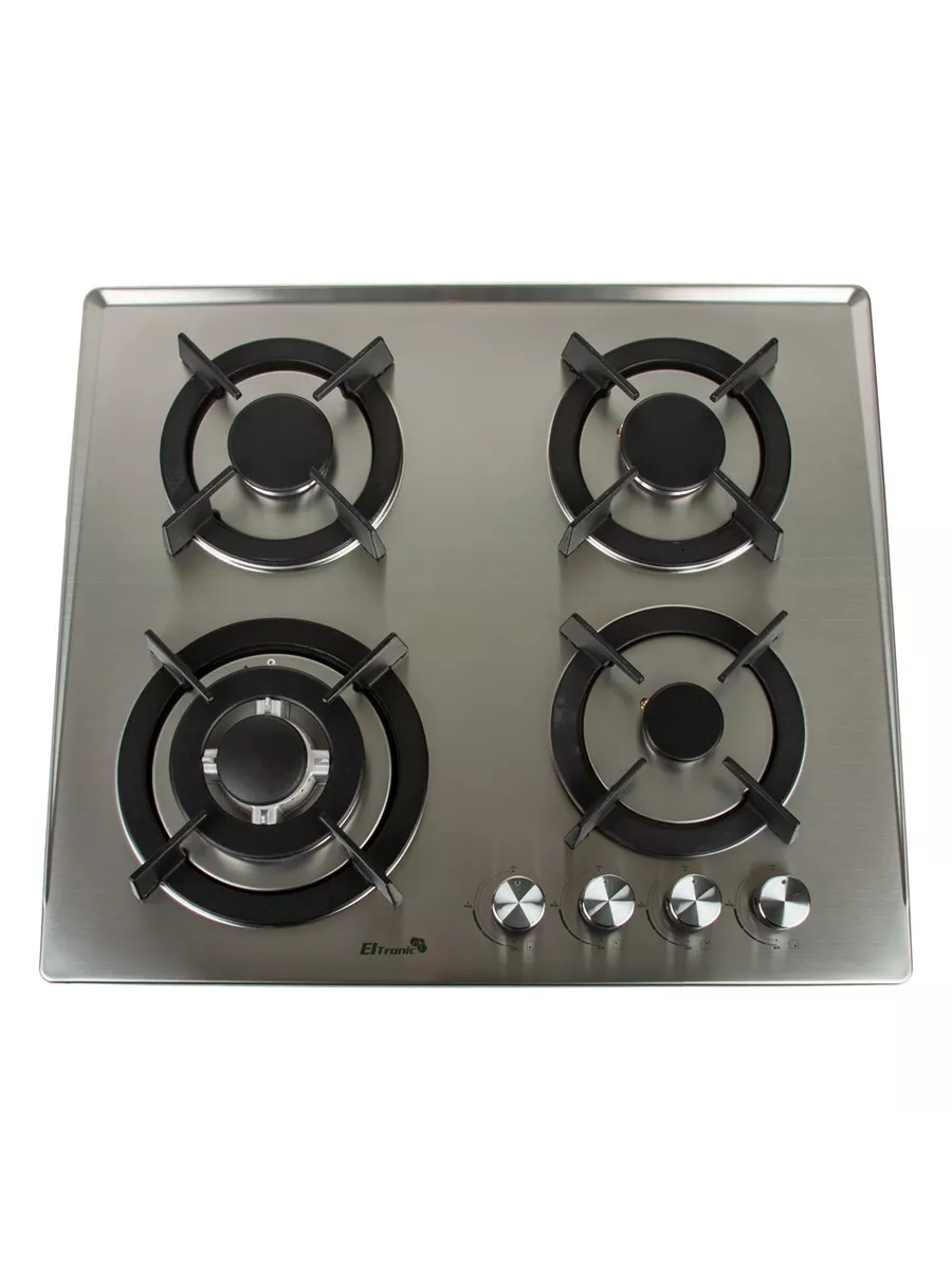 9 Газовая варочная панель Eltronic (33-14) 4 конфорки, нержавеющая сталь — изображение 1