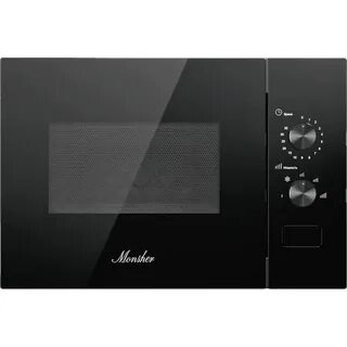 Встраиваемая микроволновая печь MONSHER MMH 1015 Noir, High-Tech, 15 л, мощность 600 Вт, 5 уровней мощности, размораживание, поворотное управление, черный