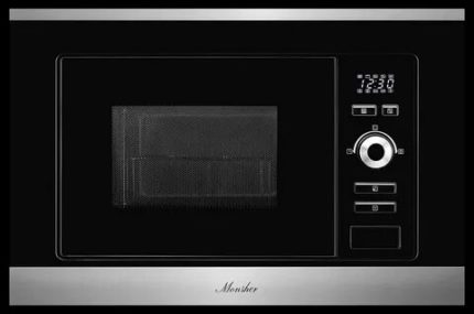 Встраиваемая микроволновая печь Monsher MMH 201 B, 59.3х38.5х31.3 см, мощность микроволновой печи 800-1250 Вт, мощность гриля 1000 Вт, 5 уровней мощности, электронное управление, многофункциональный дисплей, режим Микроволны/Гриль/Комби, автоменю8 программ, блокировка от детей, быстрый пуск, Принадлежности: высокая решетка для гриля, поворотный стол 245 мм, объем 20 л, : черный/стекло