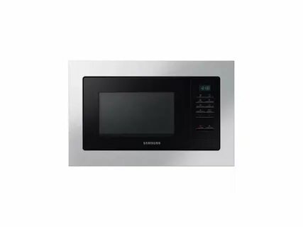 Встраиваемая микроволновая печь Samsung MS23A7013AT/BW серебристый/черный, 23 л, 1150 Вт, переключатели - кнопки