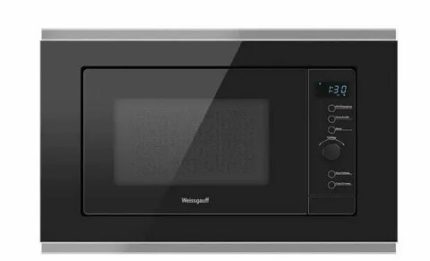 Встраиваемая микроволновая печь Weissgauff HMT-720 BX Grill черный, 20 л, 700 Вт, переключатели - поворотный механизм/сенсор