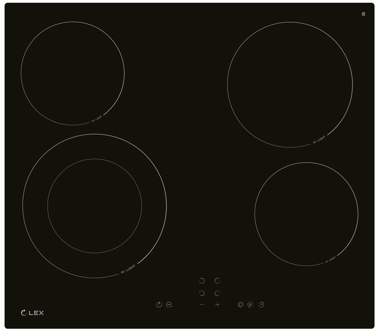 optimize Варочная поверхность LEX EVH 641A BL черный — изображение 1