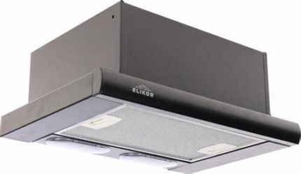 Вытяжка встраиваемая Elikor Интегра 45П-400-В2Л черная, 45 см, 400 куб. м/ч, 55 дБ